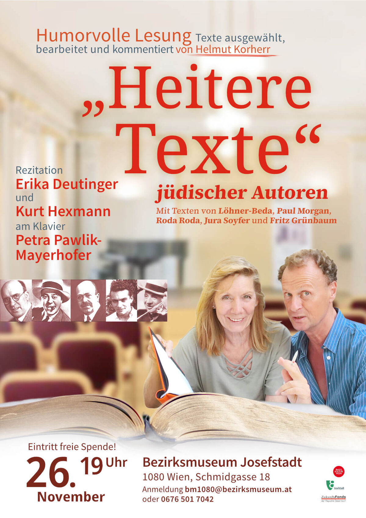 Heitere Texte jüdischer Autoren - Plakat